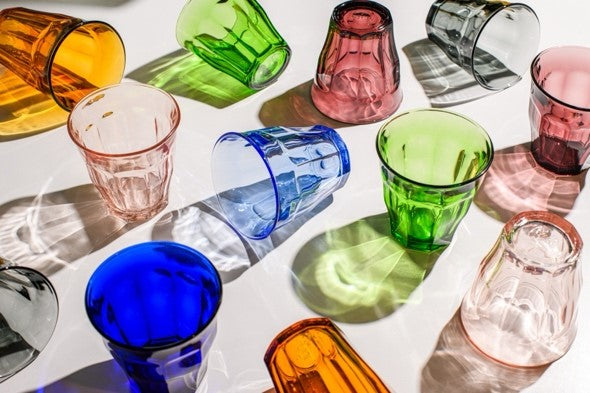 Verres Picardie multi teintes, teintés dans la masse