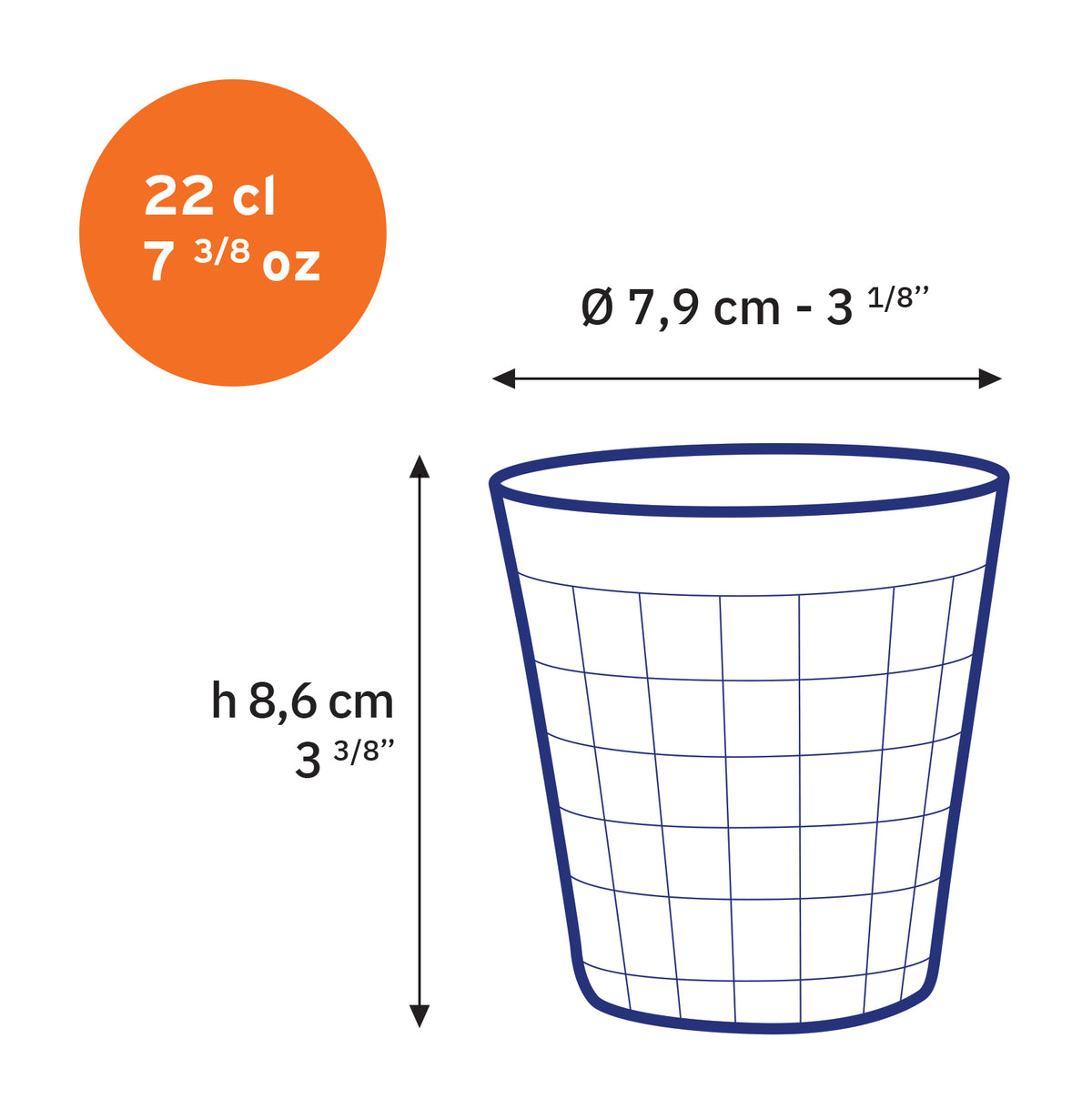 Prisme - Clear Glass 22 cl (Set of 4)