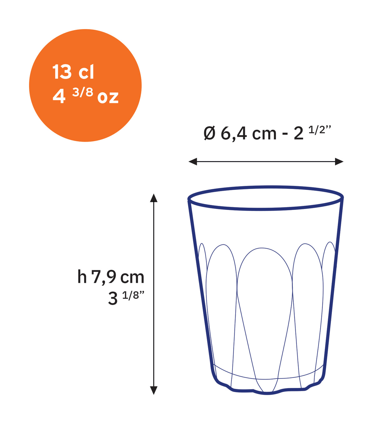 Provence - Verre transparent 13cl (Lot de 6)