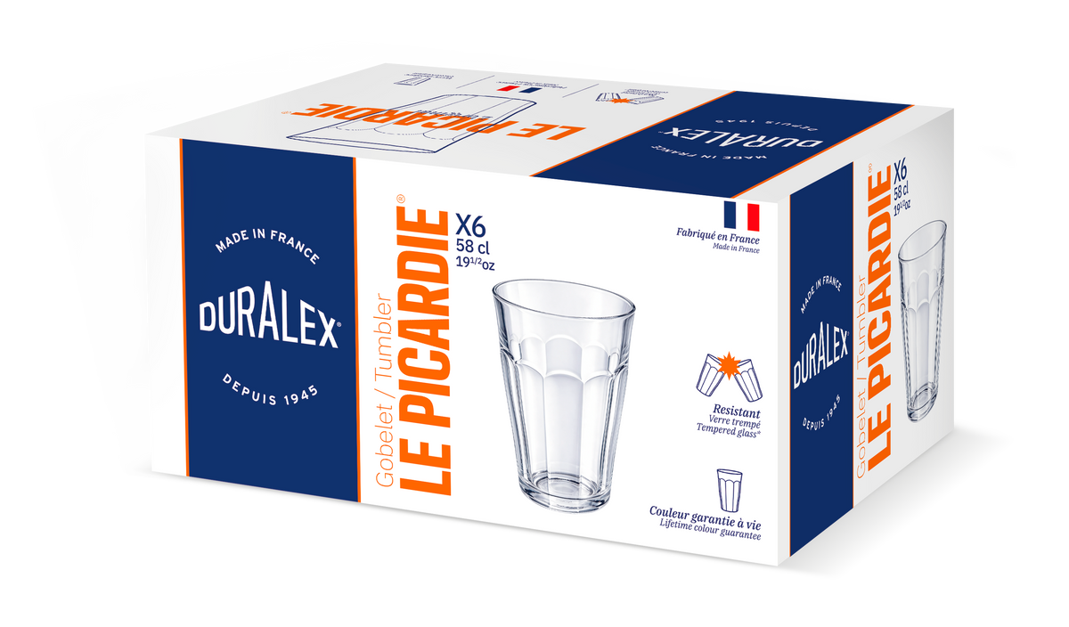 Le Picardie - Verre à eau - Transparent 58cl (Lot de 6)