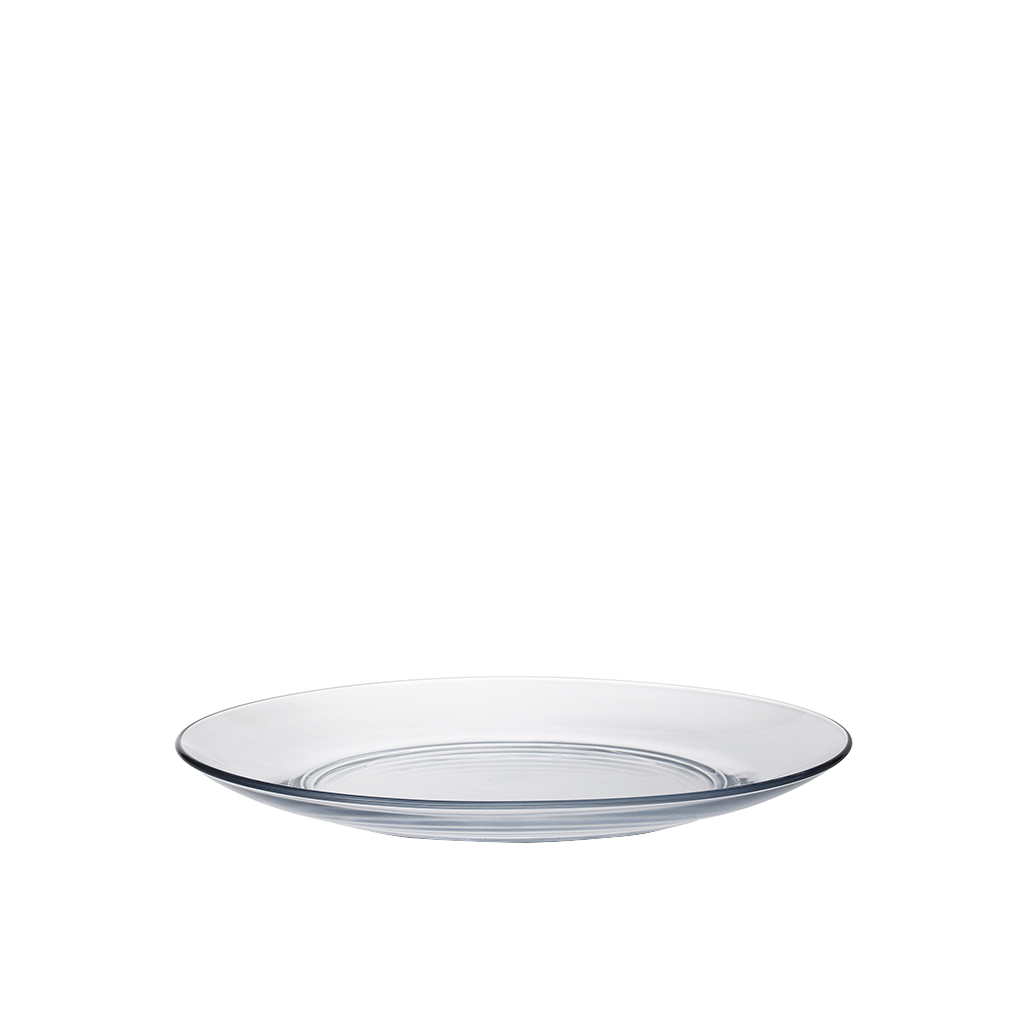 Lys - Assiette à dessert en verre transparent x6 - 19cm