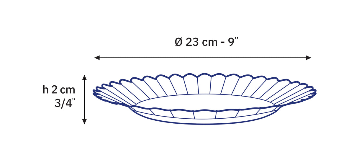Picardy - Assiettes x6 - 23cm - Vermeil