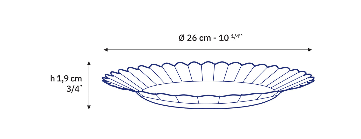 Picardie - Transparent plates x6 - 26cm