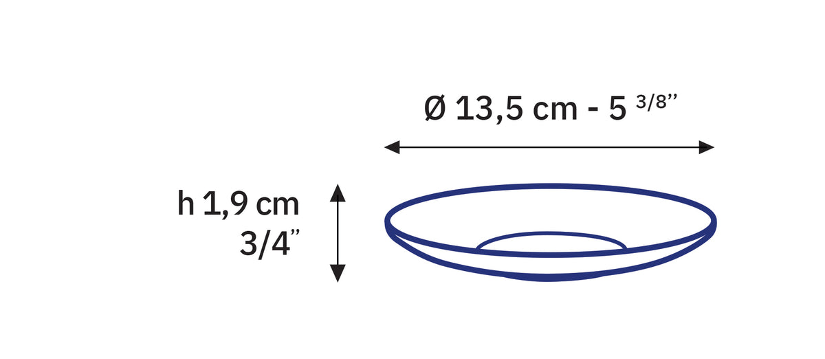 Lys - Glazen schotel met verguld randje 13,5 cm (set van 6)