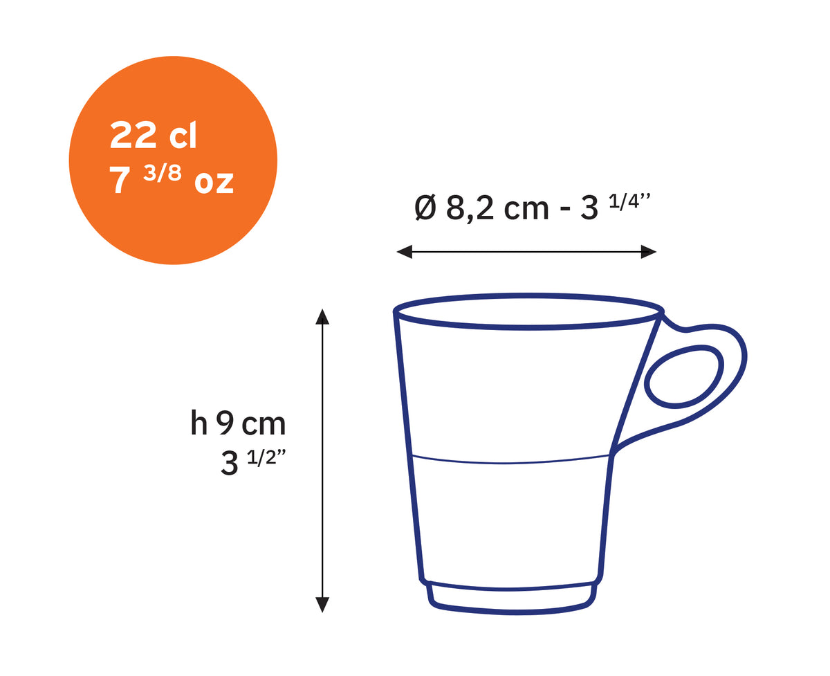 Caprice - Transparent glass cup 22cl - (Set of 6)