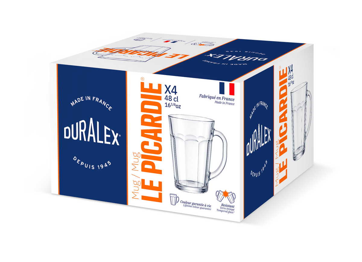 Le Picardie - Mug - Transparent 48cl (Lot de 4)
