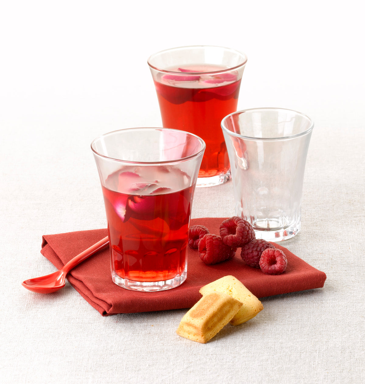 AMALFI - Tasse en verre transparent 9 cl (Lot de 4)