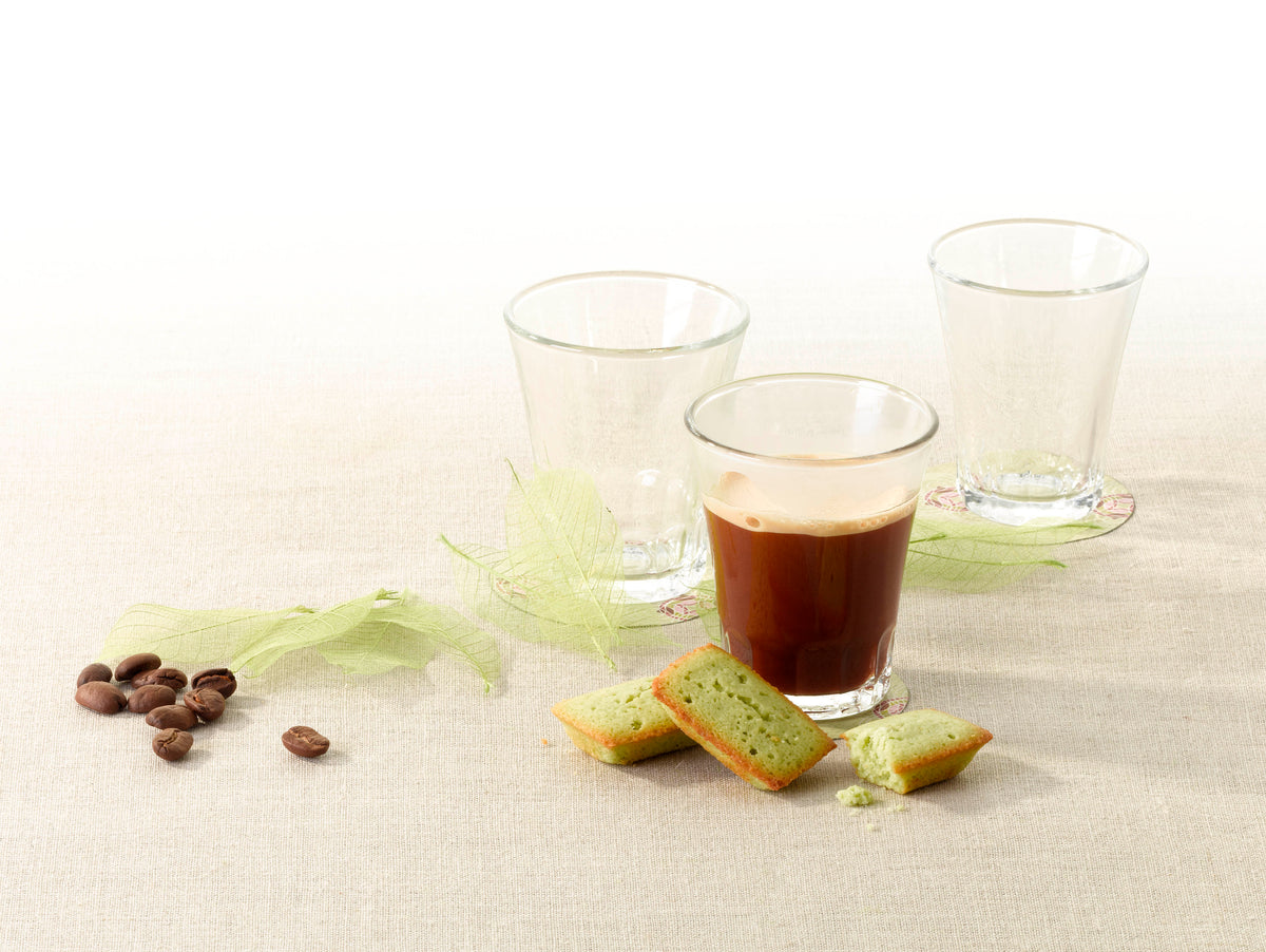 AMALFI - Tasse en verre transparent 7 cl (Lot de 4)