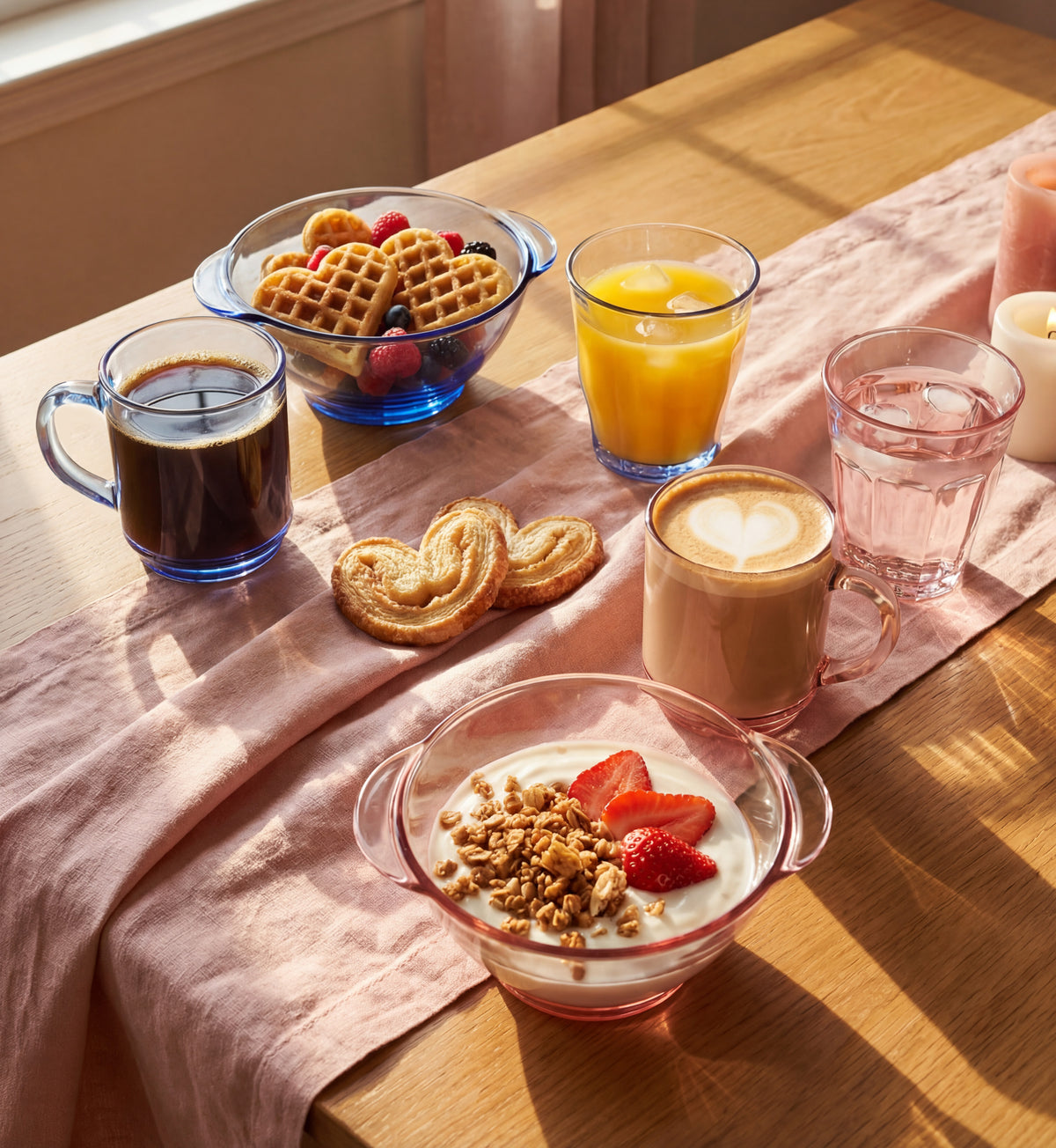 Coffret duo Saint-Valentin - Verres et Bols
