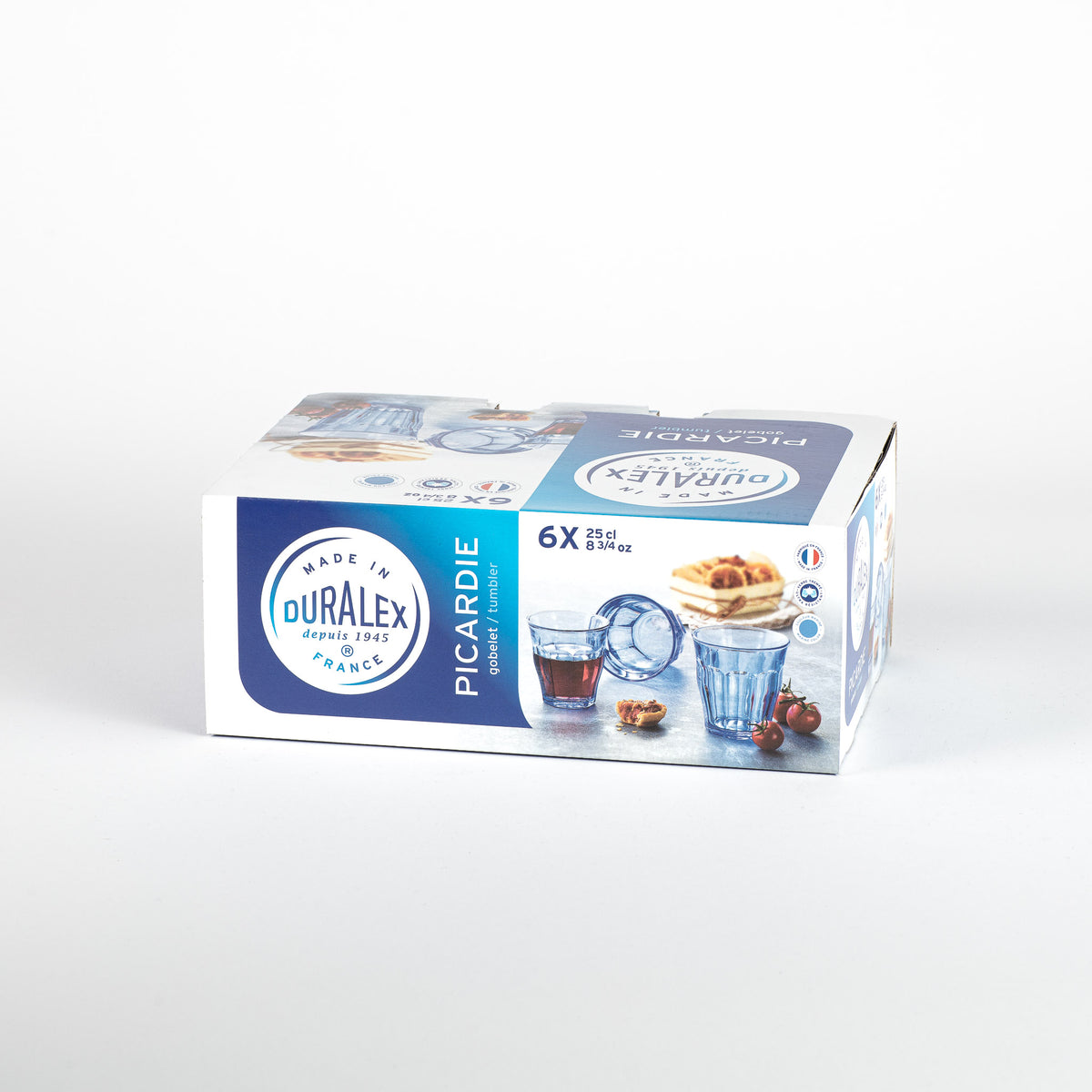 Le Picardie - Verre à eau - Bleu Marine - 25cl (Lot de 6)