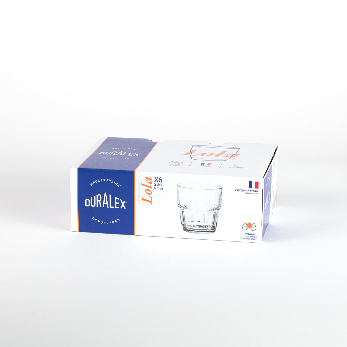 Lola - Transparent glass 20cl (Set of 6)