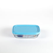 Freshbox - Lata rectangular con tapa azul 80cl