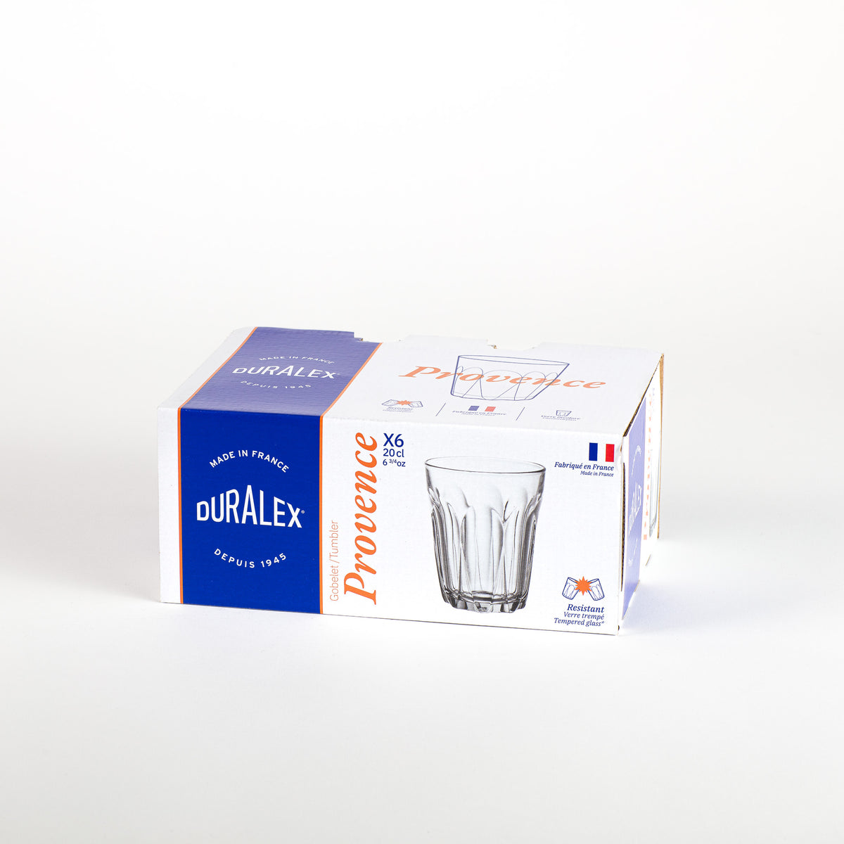 Provence - Verre transparent 20cl (Lot de 6)