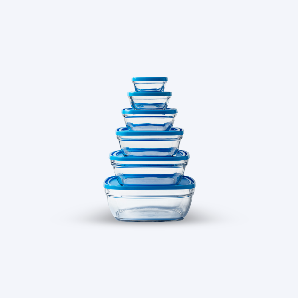 Freshbox - 6 multi-sized square storage boxes