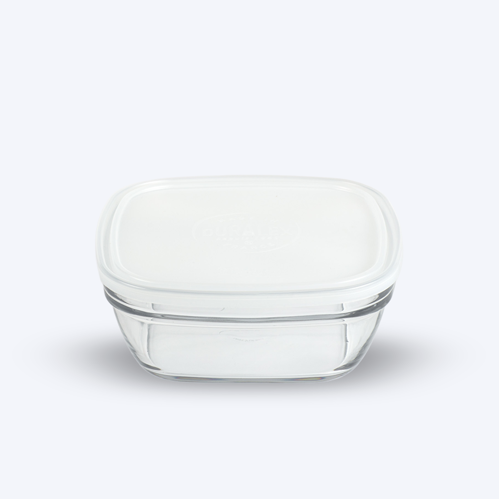 Freshbox - Boite de conservation carrée couvercle blanc 1,15L