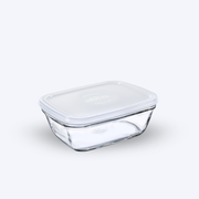 Freshbox - Contenitore rettangolare con coperchio bianco 1,65 L