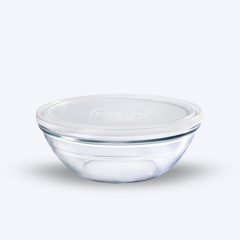 Freshbox - Boite de conservation ronde couvercle blanc 2,4L