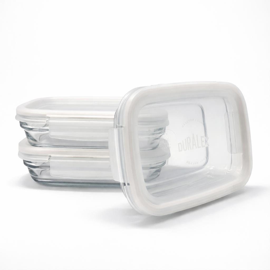 Freshbox - Boite de conservation à ailette couvercle blanc 0.8L