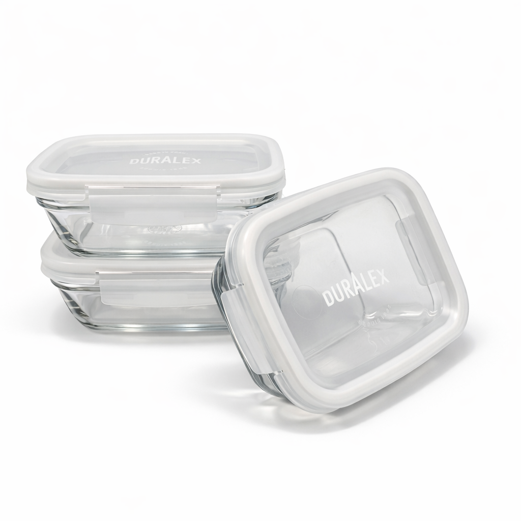 Freshbox - Boite de conservation à ailette couvercle blanc 1.1L