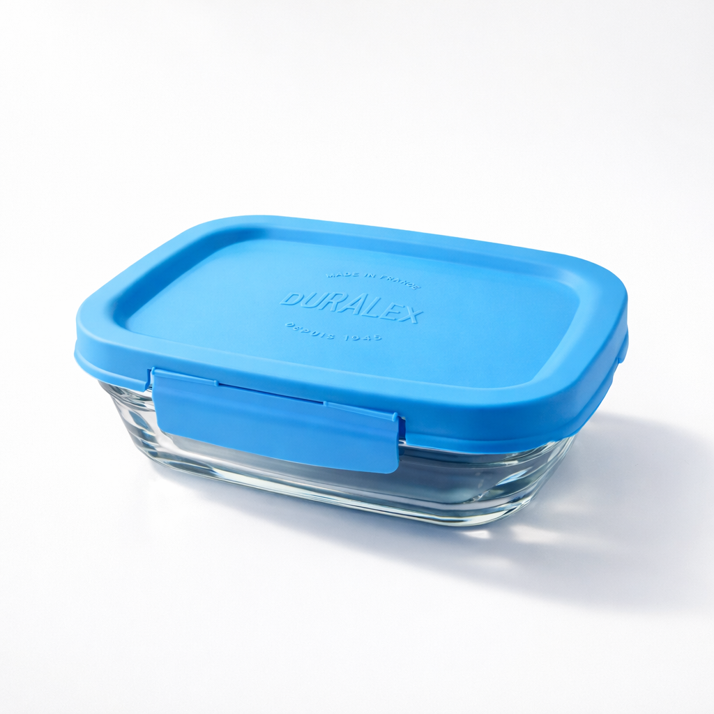 Freshbox - Boite de conservation à ailette couvercle bleu 0.8L