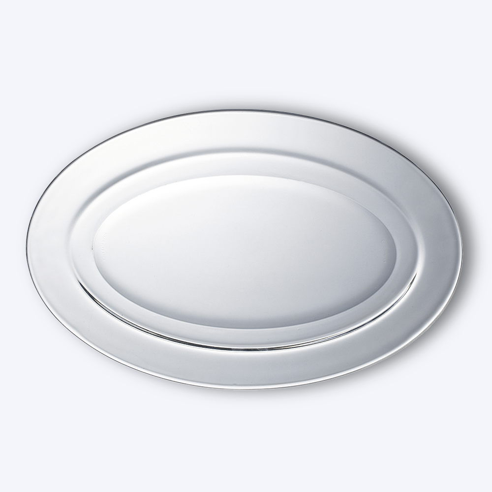 Lys - Oval transparent glass serving dish 31cm