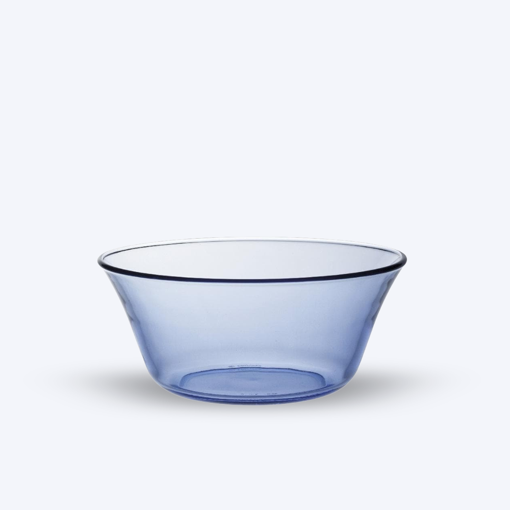 Lys - Saladier en verre - Bleu Marine - 17cm - 91cl