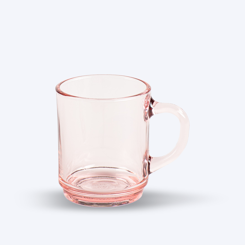Versailles - Pink glass mug 26 cl (Set of 6)