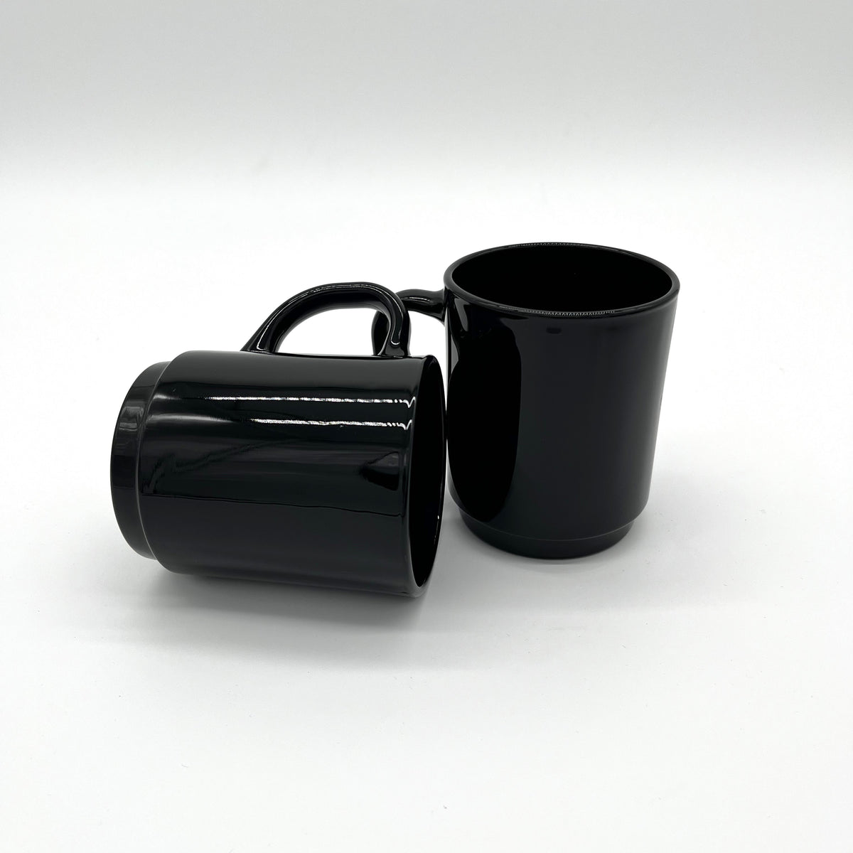 Versailles - Black glass mug 26 cl (Set of 6)