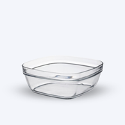 Lys - Square transparent glass salad bowl 14 cm - 61 cl