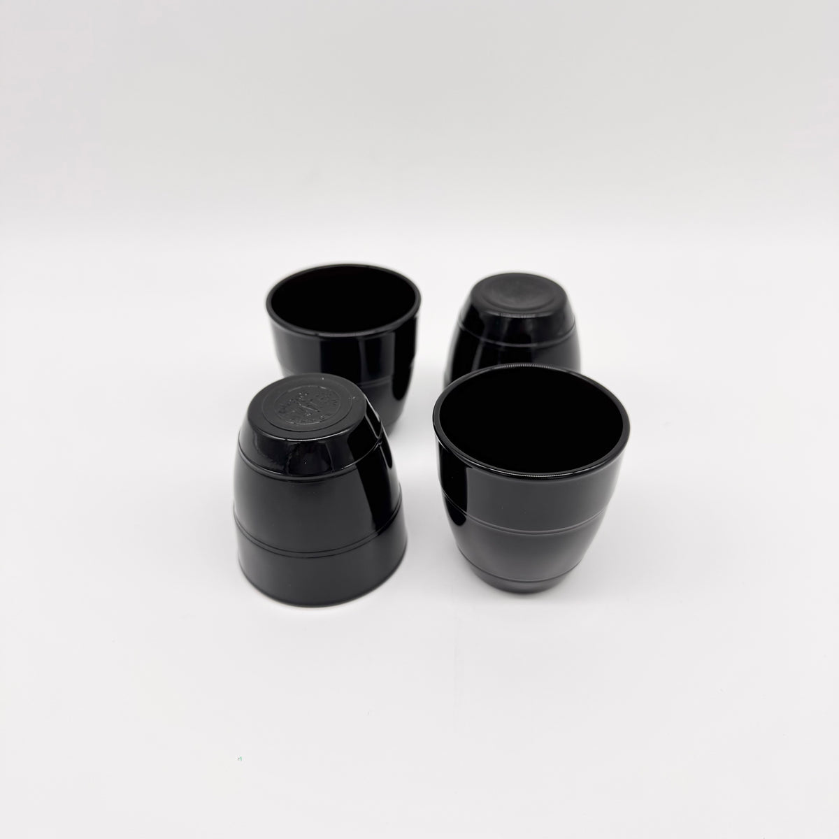 Le Gigogne - Noir brillant - Verre 9cl -  (Lot de 4)