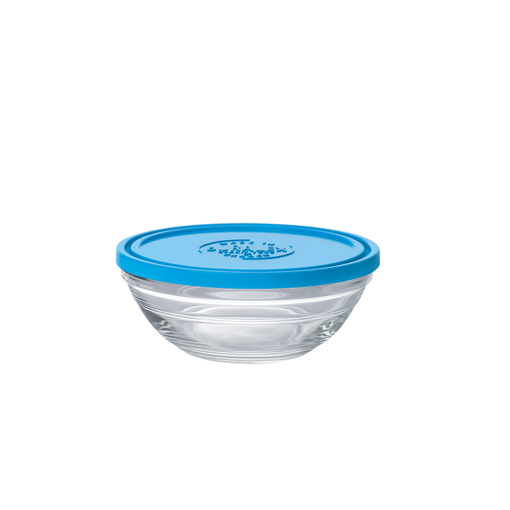 Freshbox - Round storage tin with blue lid 50cl